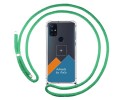 Personaliza tu Funda Colgante Transparente para OnePlus Nord N10 5G con Cordon Verde Agua Dibujo Personalizada