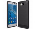 Funda Gel Tpu Tipo Carbon Negra para Huawei Y6 2017