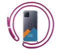Personaliza tu Funda Colgante Transparente para Oppo A73 5G con Cordon Rosa Fucsia Dibujo Personalizada