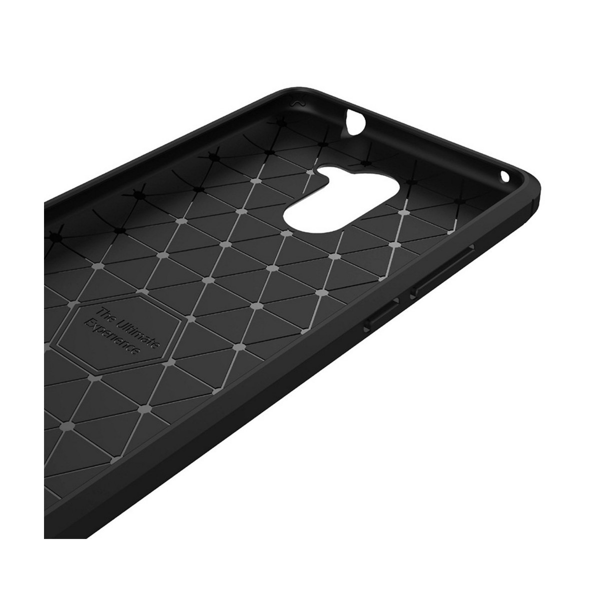 Funda Gel Tpu Tipo Carbon Negra para Huawei Y7