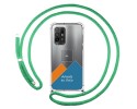 Personaliza tu Funda Colgante Transparente para Oppo A94 5G con Cordon Verde Agua Dibujo Personalizada