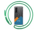 Personaliza tu Funda Colgante Transparente para Oppo Find X2 Pro con Cordon Verde Agua Dibujo Personalizada