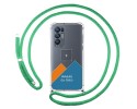 Personaliza tu Funda Colgante Transparente para Oppo Find X3 Neo 5G con Cordon Verde Agua Dibujo Personalizada