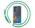 Personaliza tu Funda Colgante Transparente para Oppo Find X3 Neo 5G con Cordon Verde Agua Dibujo Personalizada