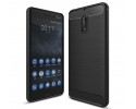 Funda Gel Tpu Tipo Carbon Negra para Nokia 6