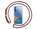 Personaliza tu Funda Colgante Transparente para Oppo Reno 4 5G con Cordon Rosa / Dorado Dibujo Personalizada