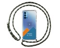 Personaliza tu Funda Colgante Transparente para Oppo Reno 4 5G con Cordon Verde / Dorado Dibujo Personalizada
