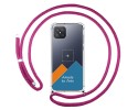 Personaliza tu Funda Colgante Transparente para Oppo Reno 4Z 5G con Cordon Rosa Fucsia Dibujo Personalizada