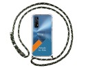 Personaliza tu Funda Colgante Transparente para Realme 7 con Cordon Verde / Dorado Dibujo Personalizada