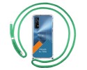 Personaliza tu Funda Colgante Transparente para Realme 7 con Cordon Verde Agua Dibujo Personalizada