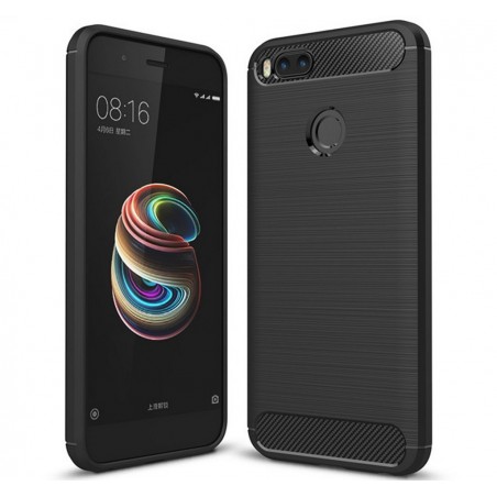Funda Gel Tpu Tipo Carbon Negra para Xiaomi Mi 5X / Mi A1