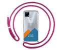 Personaliza tu Funda Colgante Transparente para Realme 7i / Narzo 30A con Cordon Rosa Fucsia Dibujo Personalizada