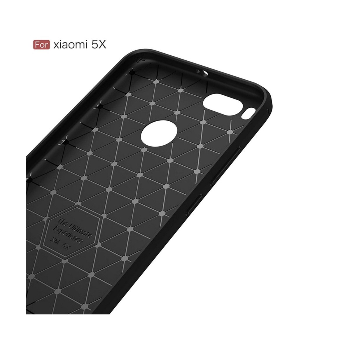 Funda Gel Tpu Tipo Carbon Negra para Xiaomi Mi 5X / Mi A1