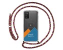 Personaliza tu Funda Colgante Transparente para Samsung Galaxy A02s con Cordon Rosa / Dorado Dibujo Personalizada