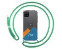 Personaliza tu Funda Colgante Transparente para Samsung Galaxy A12 / M12 con Cordon Verde Agua Dibujo Personalizada