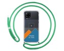 Personaliza tu Funda Colgante Transparente para Samsung Galaxy A42 5G con Cordon Verde Agua Dibujo Personalizada