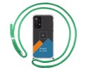 Personaliza tu Funda Colgante Transparente para Samsung Galaxy A52 / A52 5G / A52s 5G con Cordon Verde Agua Dibujo