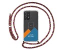 Personaliza tu Funda Colgante Transparente para Samsung Galaxy A72 con Cordon Rosa / Dorado Dibujo Personalizada