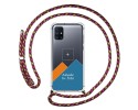 Personaliza tu Funda Colgante Transparente para Samsung Galaxy M51 con Cordon Rosa / Dorado Dibujo Personalizada