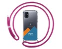 Personaliza tu Funda Colgante Transparente para Samsung Galaxy M51 con Cordon Rosa Fucsia Dibujo Personalizada