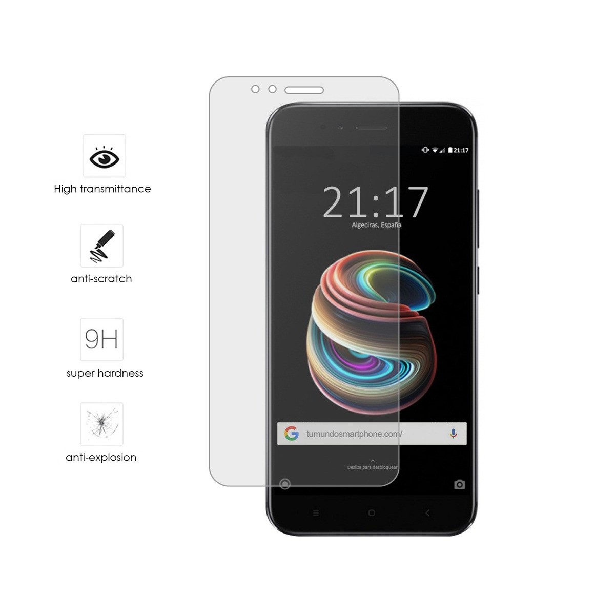 Protector Cristal Templado para Xiaomi Mi 5X / Mi A1 Vidrio