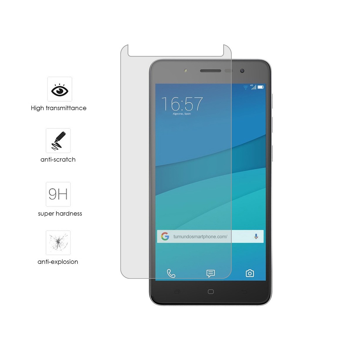 Protector Cristal Templado para Hisense  L695 Vidrio