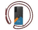 Personaliza tu Funda Colgante Transparente para Samsung Galaxy S21+ Plus 5G con Cordon Rosa / Dorado Dibujo Personalizada