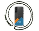 Personaliza tu Funda Colgante Transparente para Samsung Galaxy S21+ Plus 5G con Cordon Verde / Dorado Dibujo Personalizada