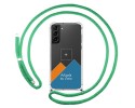 Personaliza tu Funda Colgante Transparente para Samsung Galaxy S21+ Plus 5G con Cordon Verde Agua Dibujo Personalizada