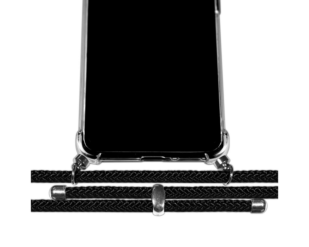 Personaliza tu Funda Colgante Transparente para Xiaomi Mi 11 5G con Cordon Negro Dibujo Personalizada