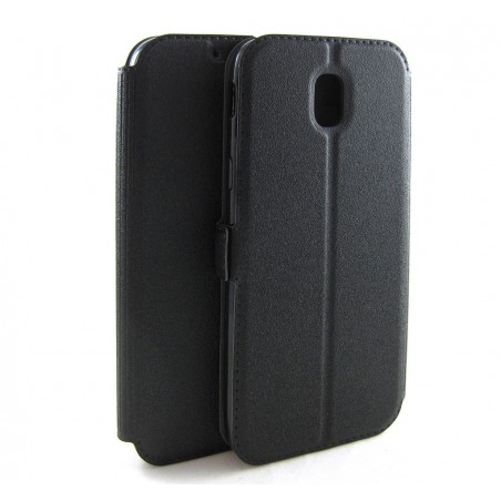 Funda Soporte Piel Negra para Samsung Galaxy J5 (2017) Flip Libro
