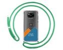 Personaliza tu Funda Colgante Transparente para Xiaomi POCO X3 NFC / X3 PRO con Cordon Verde Agua Dibujo Personalizada