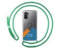 Personaliza tu Funda Colgante Transparente para Xiaomi Redmi Note 10 / 10S con Cordon Verde Agua Dibujo Personalizada