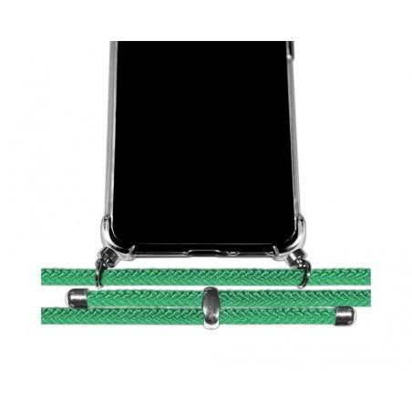 Personaliza tu Funda Colgante Transparente para Xiaomi Redmi Note 10 / 10S con Cordon Verde Agua Dibujo Personalizada