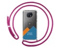 Personaliza tu Funda Colgante Transparente para Xiaomi Redmi Note 9T 5G con Cordon Rosa Fucsia Dibujo Personalizada