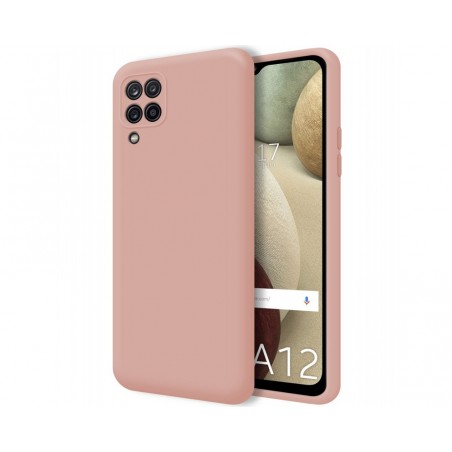 Funda Silicona Líquida Ultra Suave para Samsung Galaxy A12 / M12 color Rosa
