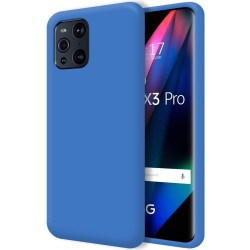 Funda Silicona Líquida Ultra Suave para Oppo Find X3 Pro 5G color Azul