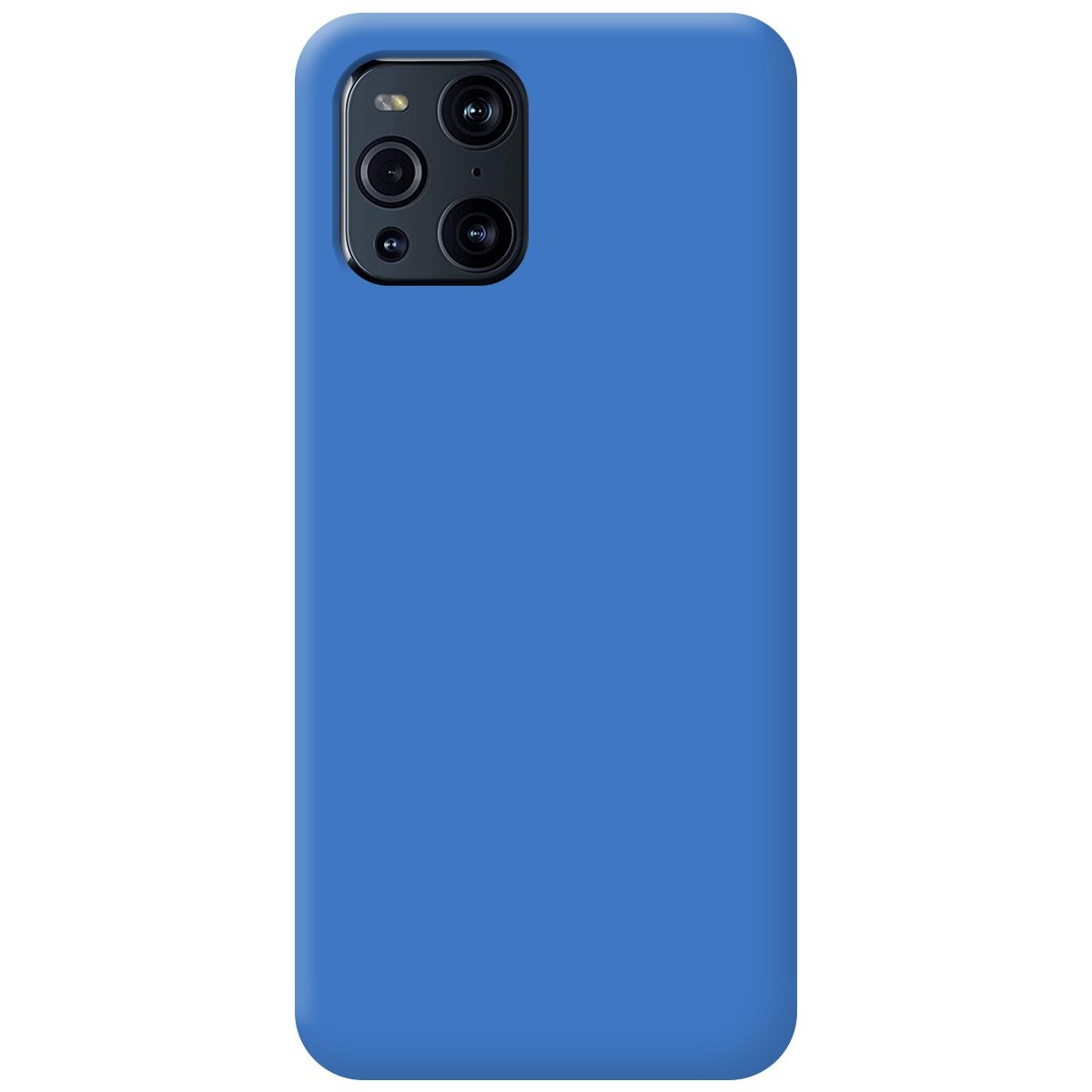 Funda Silicona Líquida Ultra Suave para Oppo Find X3 Pro 5G color Azul