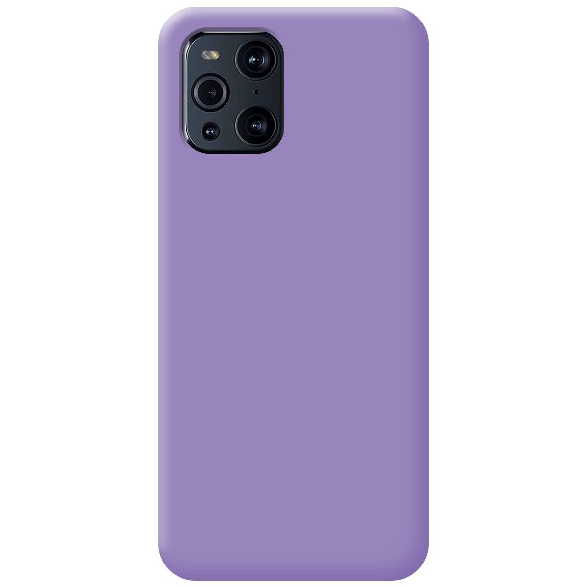 Funda Silicona Líquida Ultra Suave para Oppo Find X3 Pro 5G color Morada