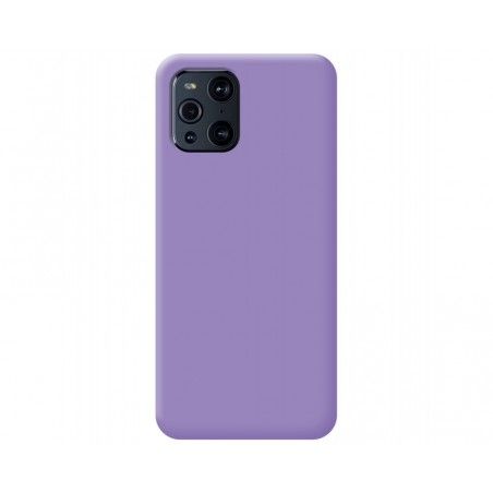 Funda Silicona Líquida Ultra Suave para Oppo Find X3 Pro 5G color Morada