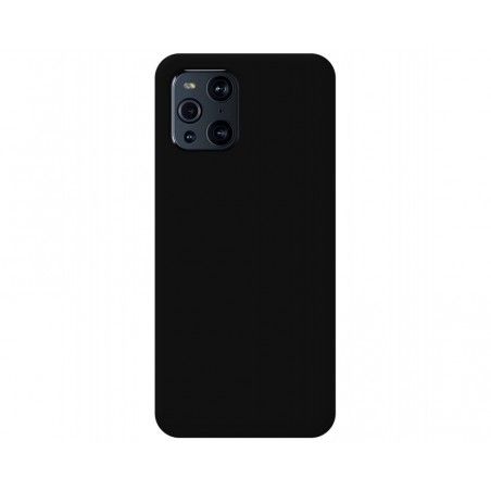 Funda Silicona Líquida Ultra Suave para Oppo Find X3 Pro 5G color Negra