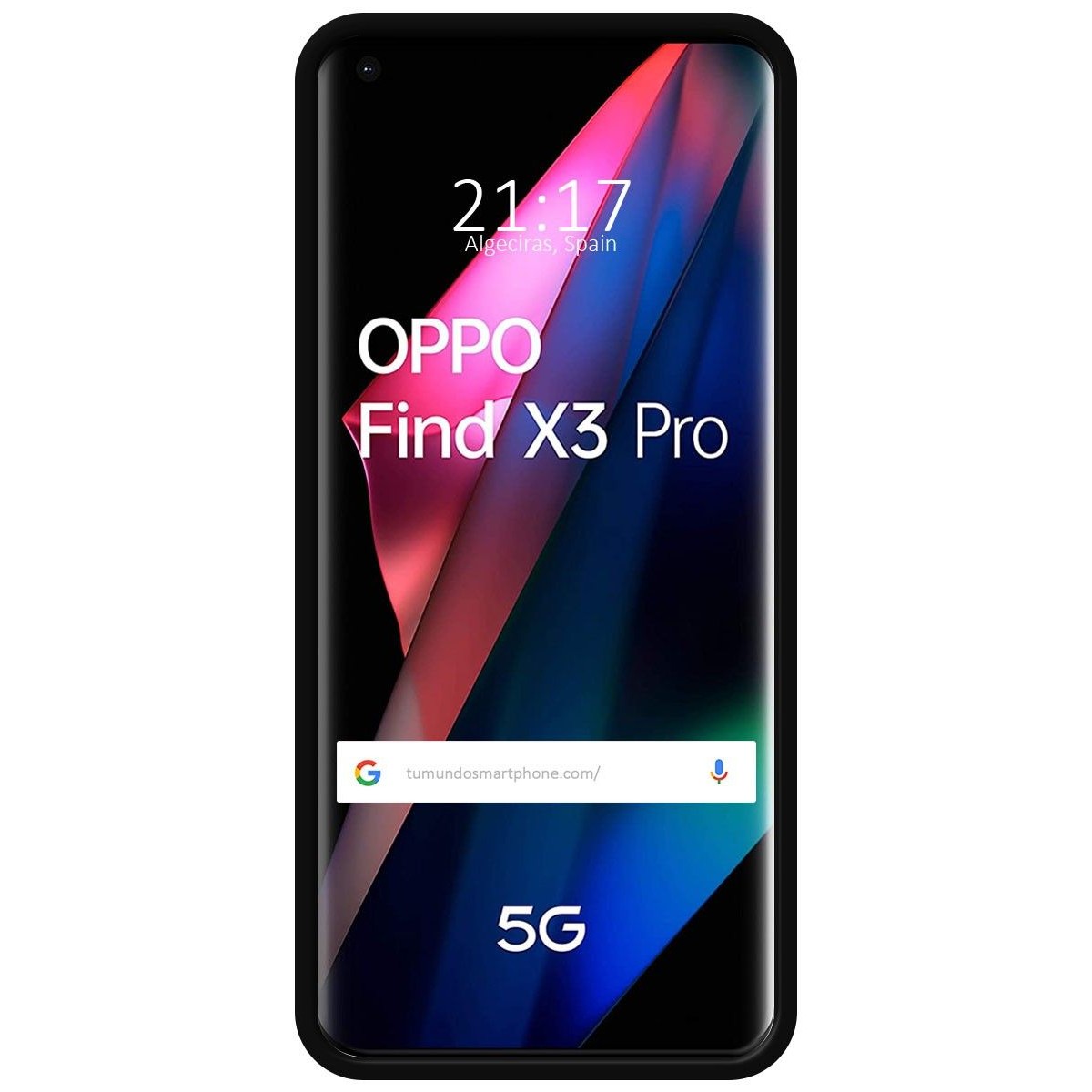 Funda Silicona Líquida Ultra Suave para Oppo Find X3 Pro 5G color Negra