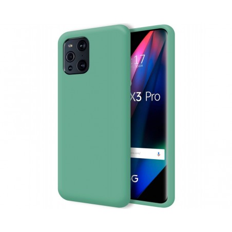 Funda Silicona Líquida Ultra Suave para Oppo Find X3 Pro 5G color Verde