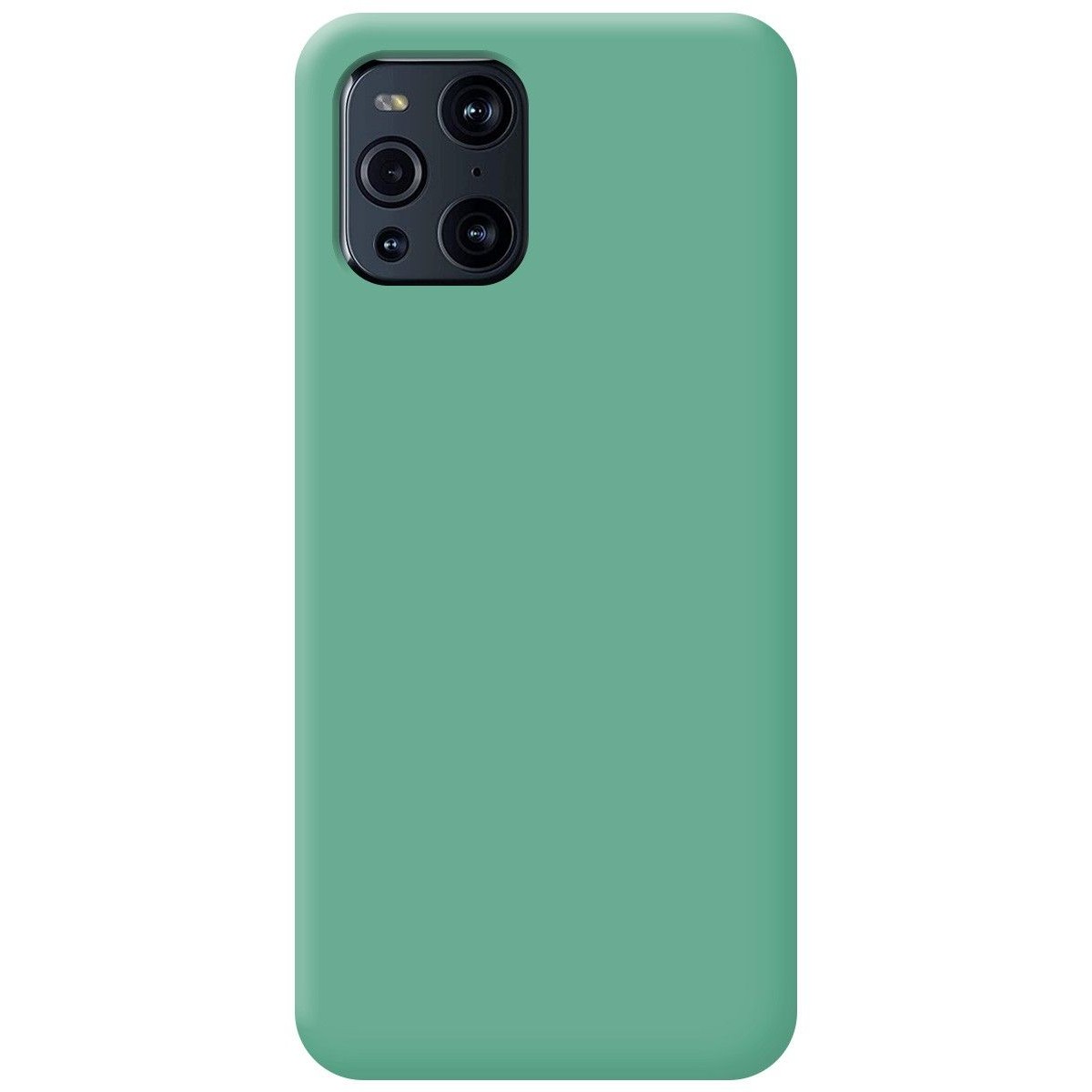 Funda Silicona Líquida Ultra Suave para Oppo Find X3 Pro 5G color Verde