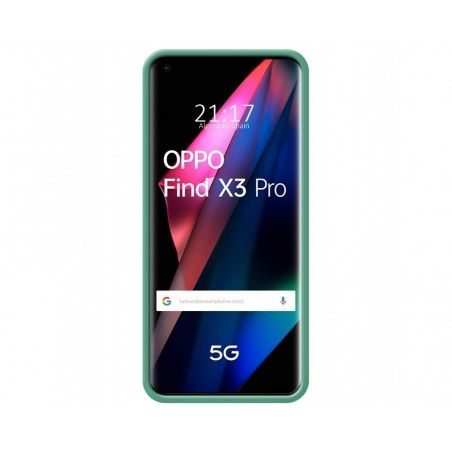 Funda Silicona Líquida Ultra Suave para Oppo Find X3 Pro 5G color Verde