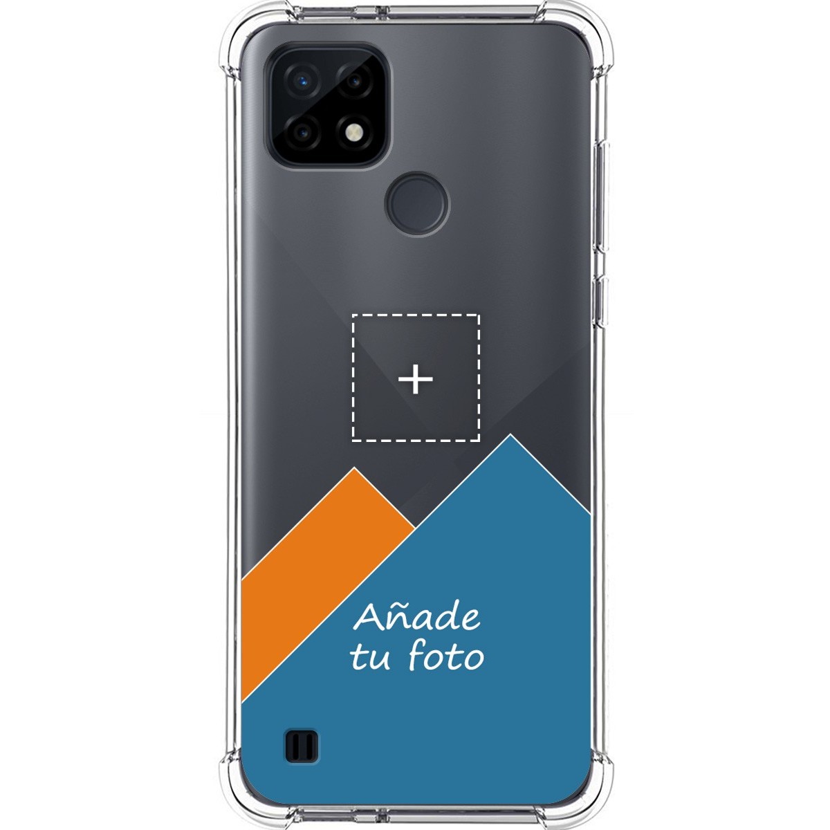 Personaliza tu Funda Silicona AntiGolpes Transparente con tu Fotografía para Realme C21 Dibujo Personalizada