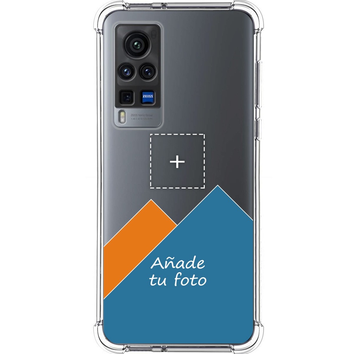 Personaliza tu Funda Silicona AntiGolpes Transparente con tu Fotografía para Vivo X60 Pro 5G Dibujo Personalizada