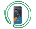 Personaliza tu Funda Colgante Transparente para Realme 8 5G / Narzo 30 5G con Cordon Verde Agua Dibujo Personalizada