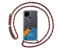 Personaliza tu Funda Colgante Transparente para Realme C21 con Cordon Rosa / Dorado Dibujo Personalizada