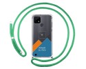 Personaliza tu Funda Colgante Transparente para Realme C21 con Cordon Verde Agua Dibujo Personalizada